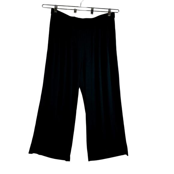New J. Jill Womans 2X Wide Leg Pleated Pants Black Wearever Collection Pull On - Picture 1 of 9